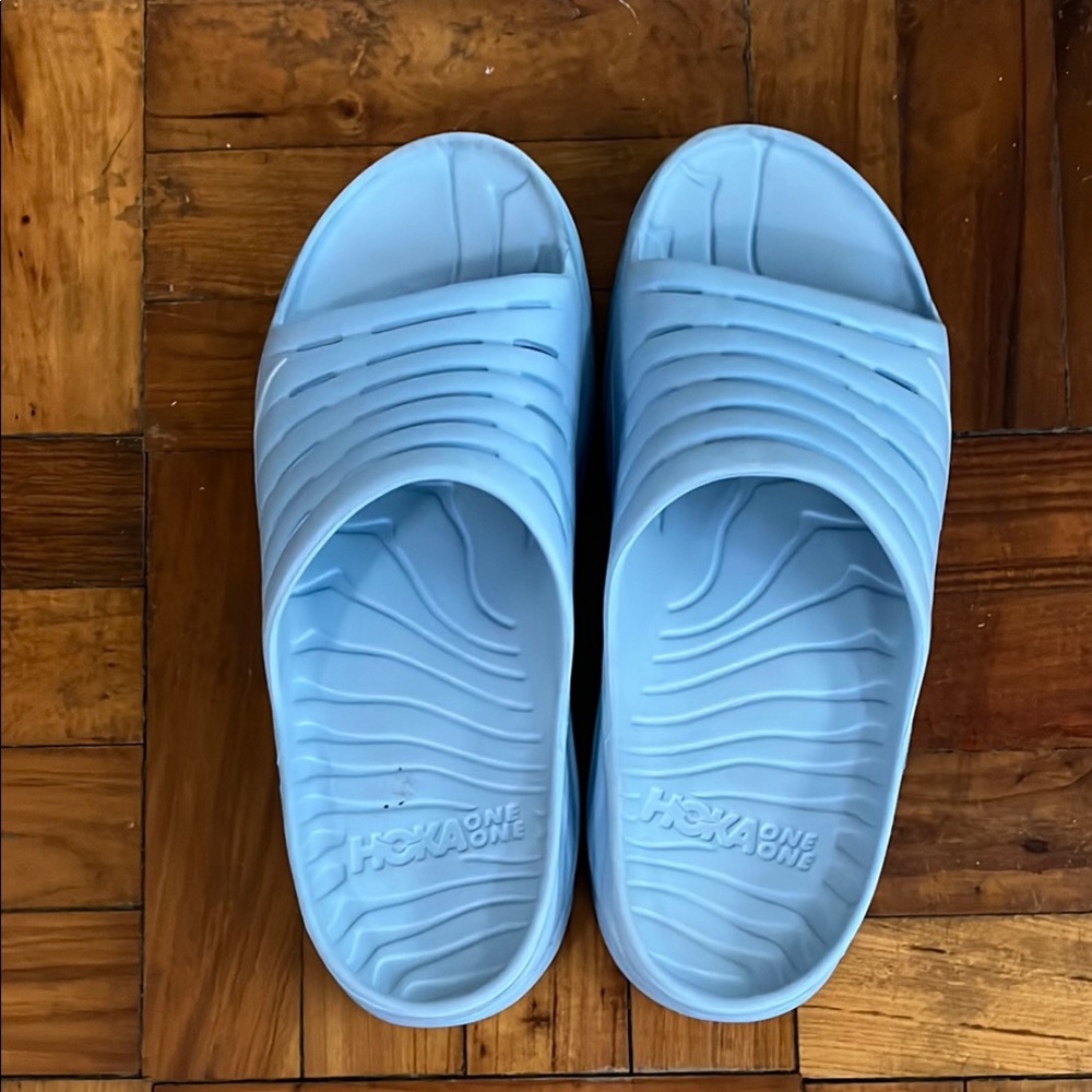 Hoka One One Sky Blue Slides